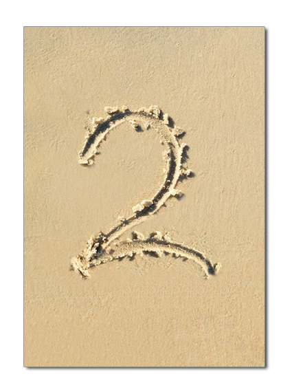 Beach Theme Wedding Reception Table Numbers