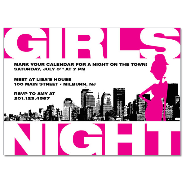 Girls Night Out Custom Invitation
